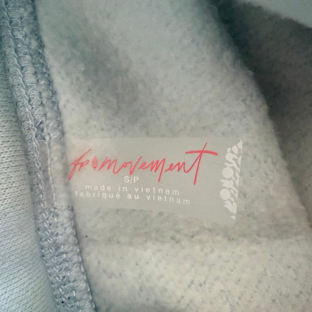 Free People x Movement Final Call Logo Hoodie in Retro Blue Size Small - Picture 8 of 11